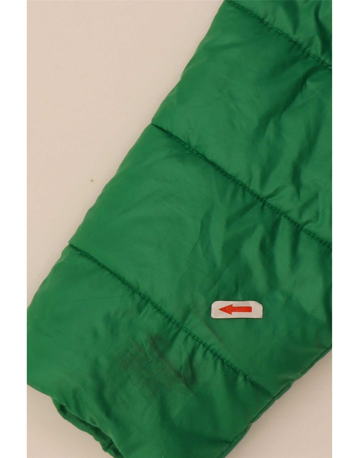 Puma Mens Hooded Padded Jacket UK 40 Large Green Colourblock Polyester