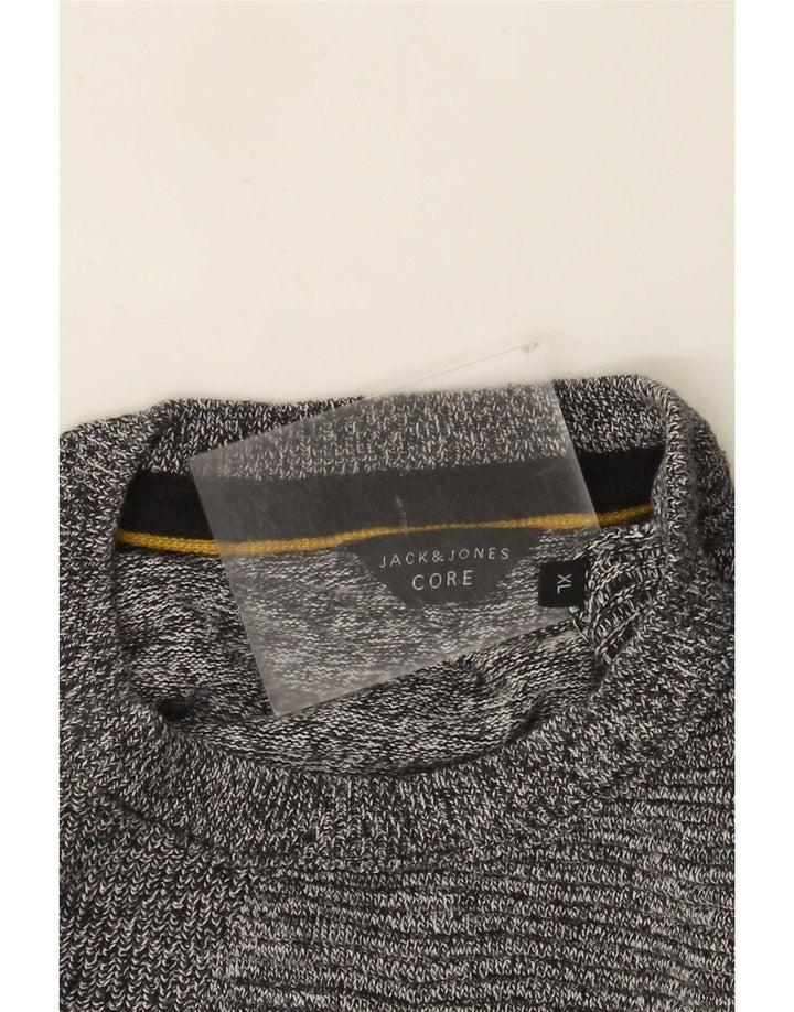 Jack & Jones Mens Crew Neck Jumper Sweater XL Grey Flecked