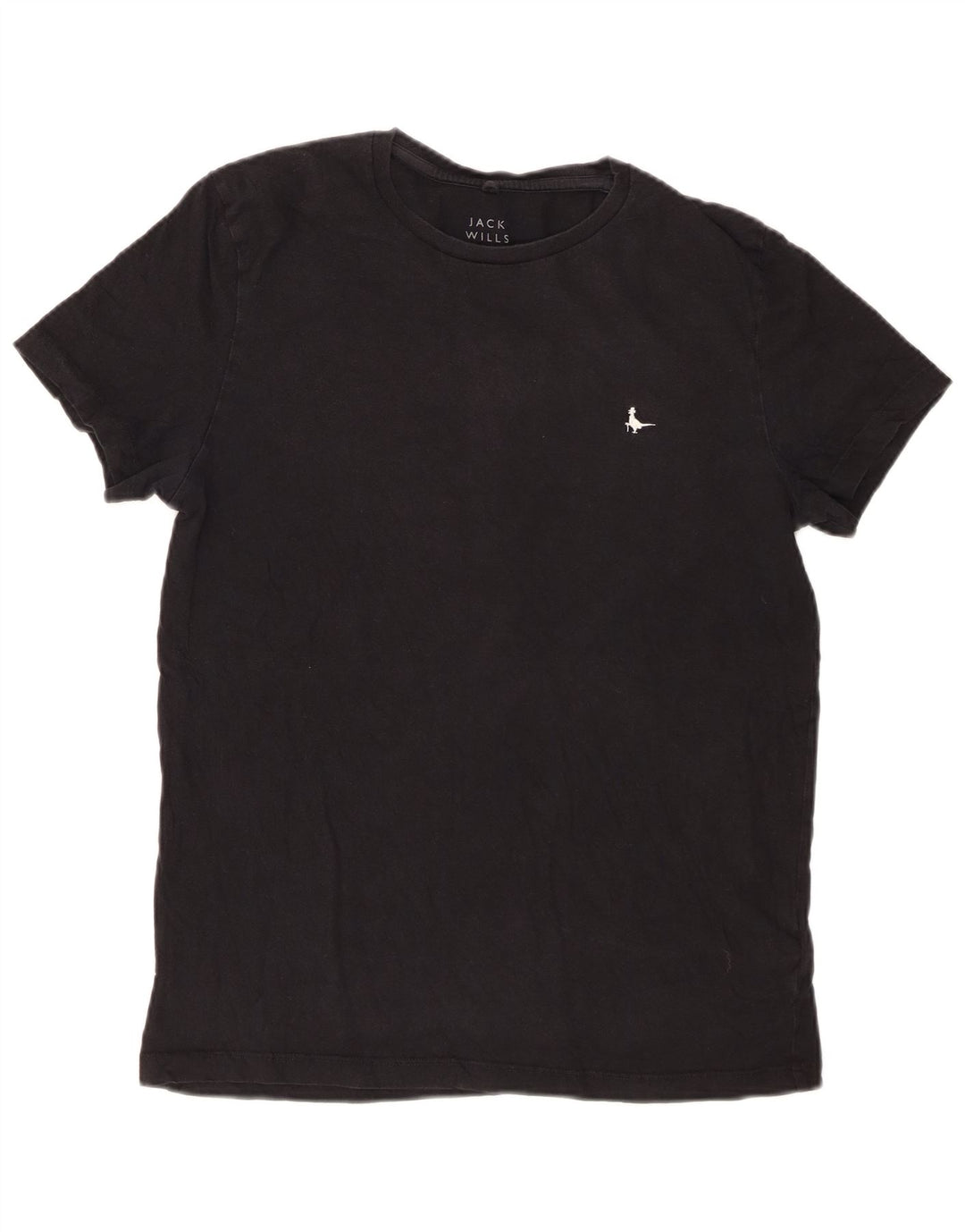 JACK WILLS Mens T-Shirt Top Small Black Cotton