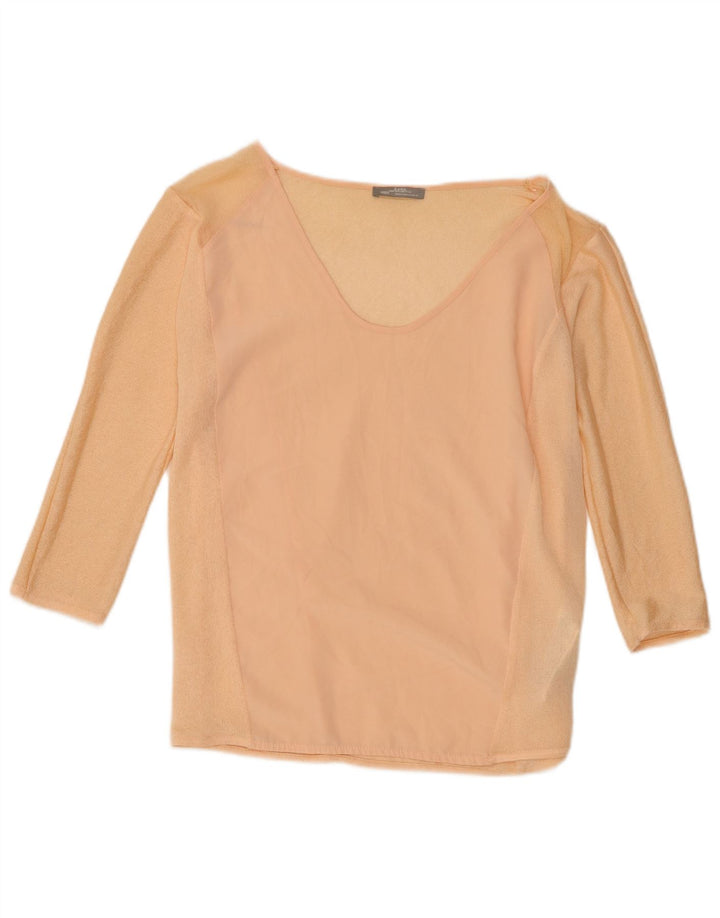 Top pentru femei Zara cu mâneci 3/4 UK 14 Medium Pink Poliester