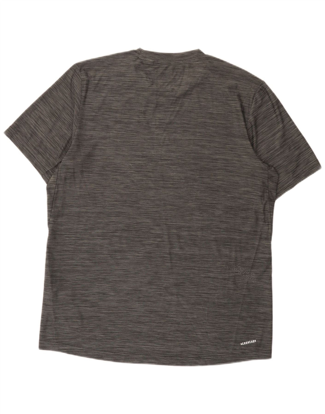 Adidas Mens Aeroready T-Shirt Top Medium Grey Flecked Polyester
