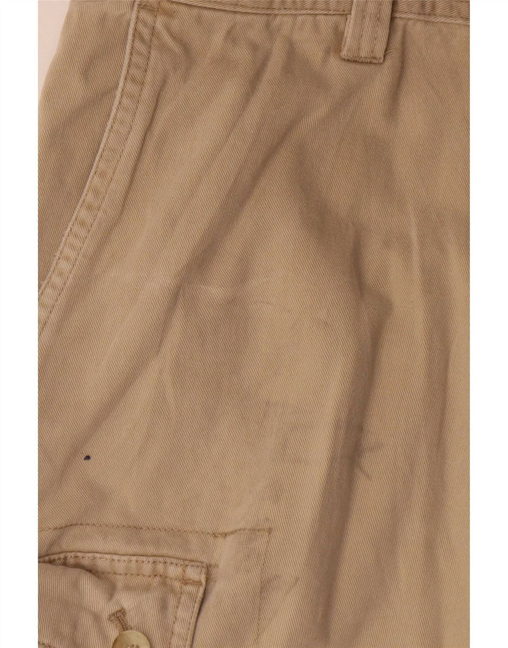 Izod Mens Cargo Shorts W40 XL Beige Cotton
