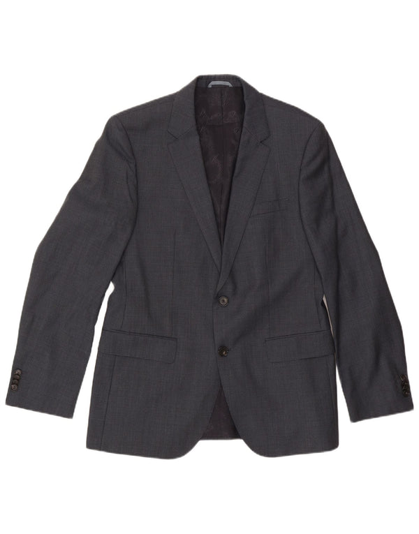 Hugo Boss Herre 2-knaps blazerjakke EU 48 Medium Grey Houndstooth Wool