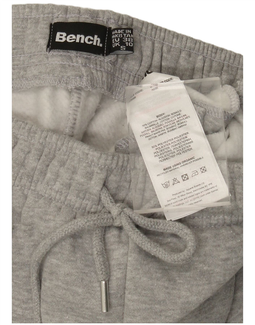 BENCH Womens Tracksuit Trousers Joggers UK 10 Small Grey Cotton
