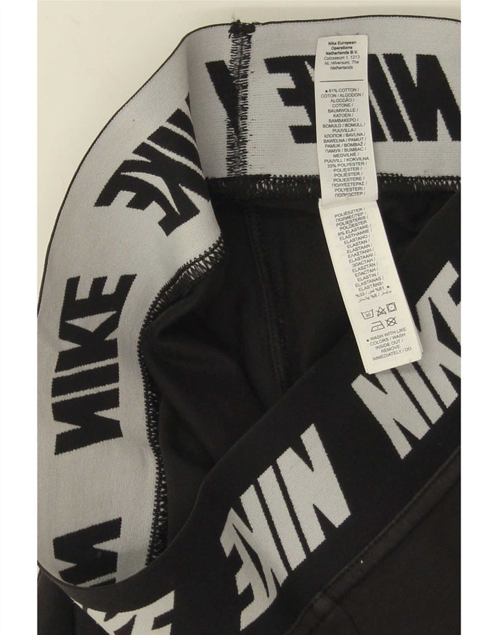 Nike Womens Graphic Leggings UK 8 Small  Black Cotton