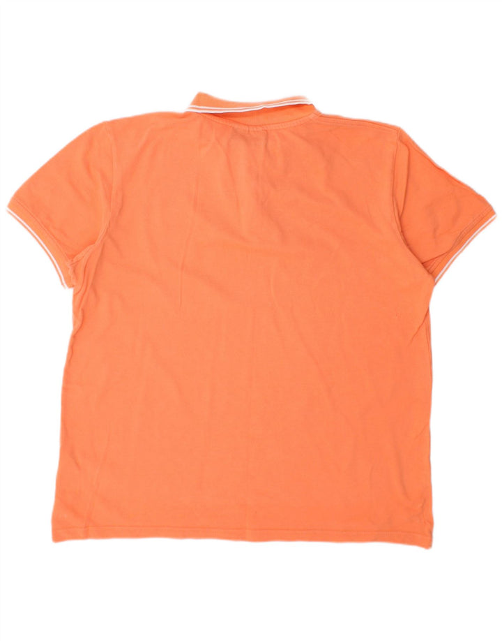 Kappa Mens Polo Shirt Large Orange Cotton