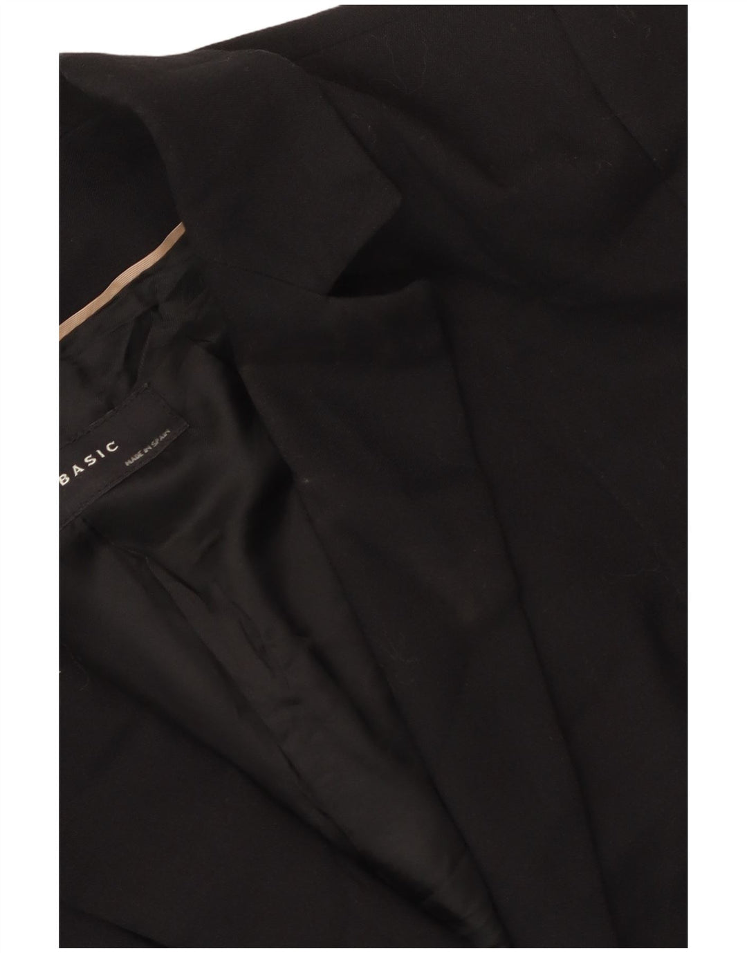 Zara Damen 1-Knopf-Blazerjacke EU 38 Small Schwarz Polyester