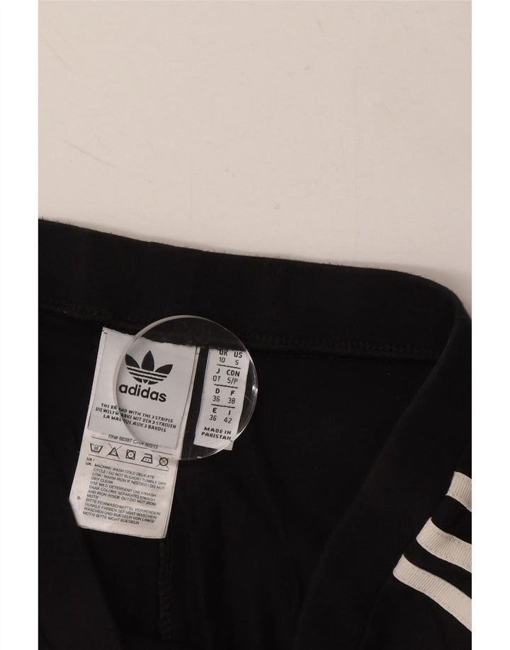 ADIDAS Womens Leggings UK 10 Small  Black Cotton Vintage Adidas and Second-Hand Adidas from Messina Hembry 