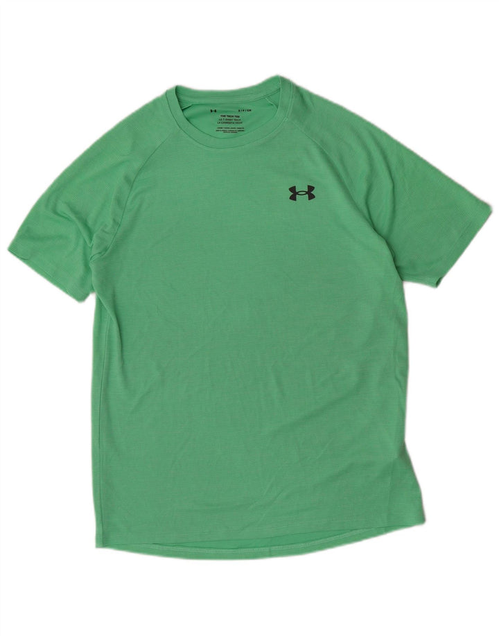 Under Armour Mens T-Shirt Top Small Green Polyester