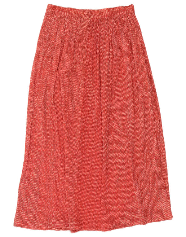 Vintage Damen Rock in A-Linie mit hoher Taille, W25, XS, rot gepunktet