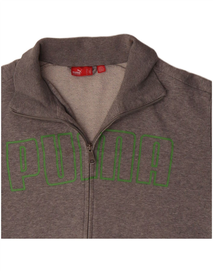 Giacca da ginnastica grafica da uomo PUMA grigio medio