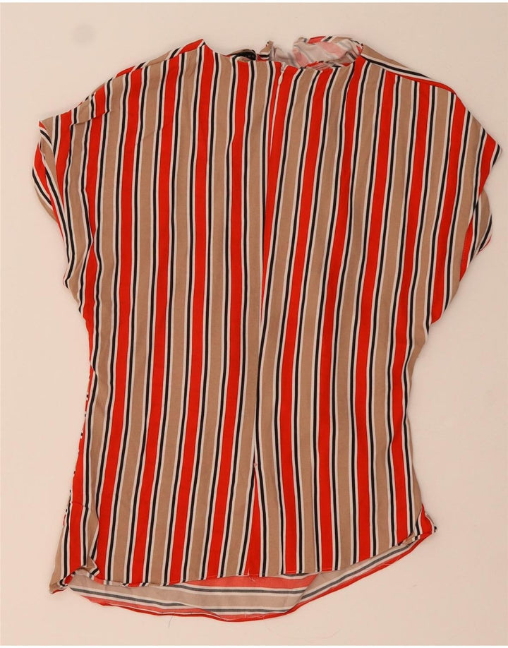 ZARA Womens Blouse Top UK 12 Medium Multicoloured Striped