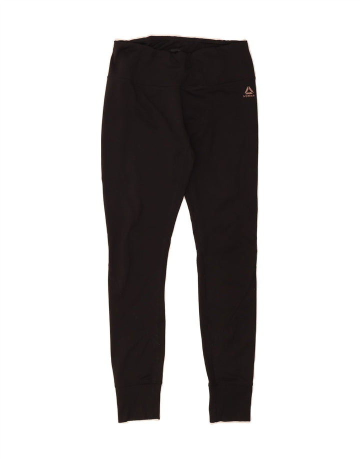 REEBOK Womens Leggings UK 10 Small  Black Vintage Reebok and Second-Hand Reebok from Messina Hembry 