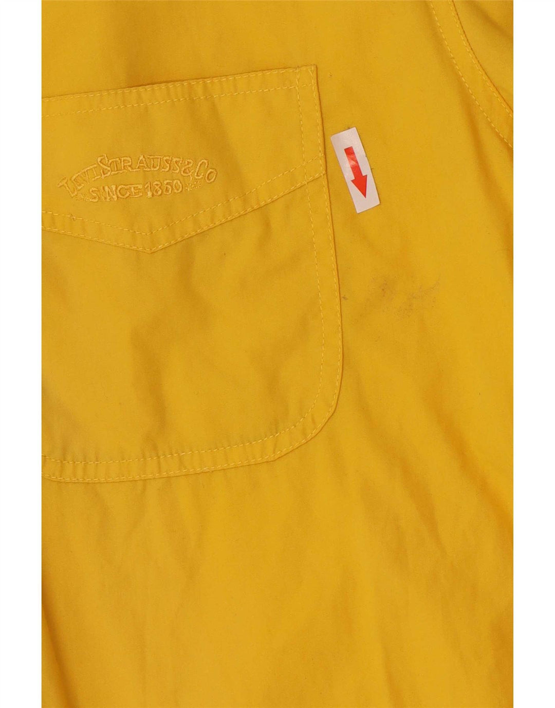 Levi's Kortærmet Herreskjorte Stor Gul Bomuld
