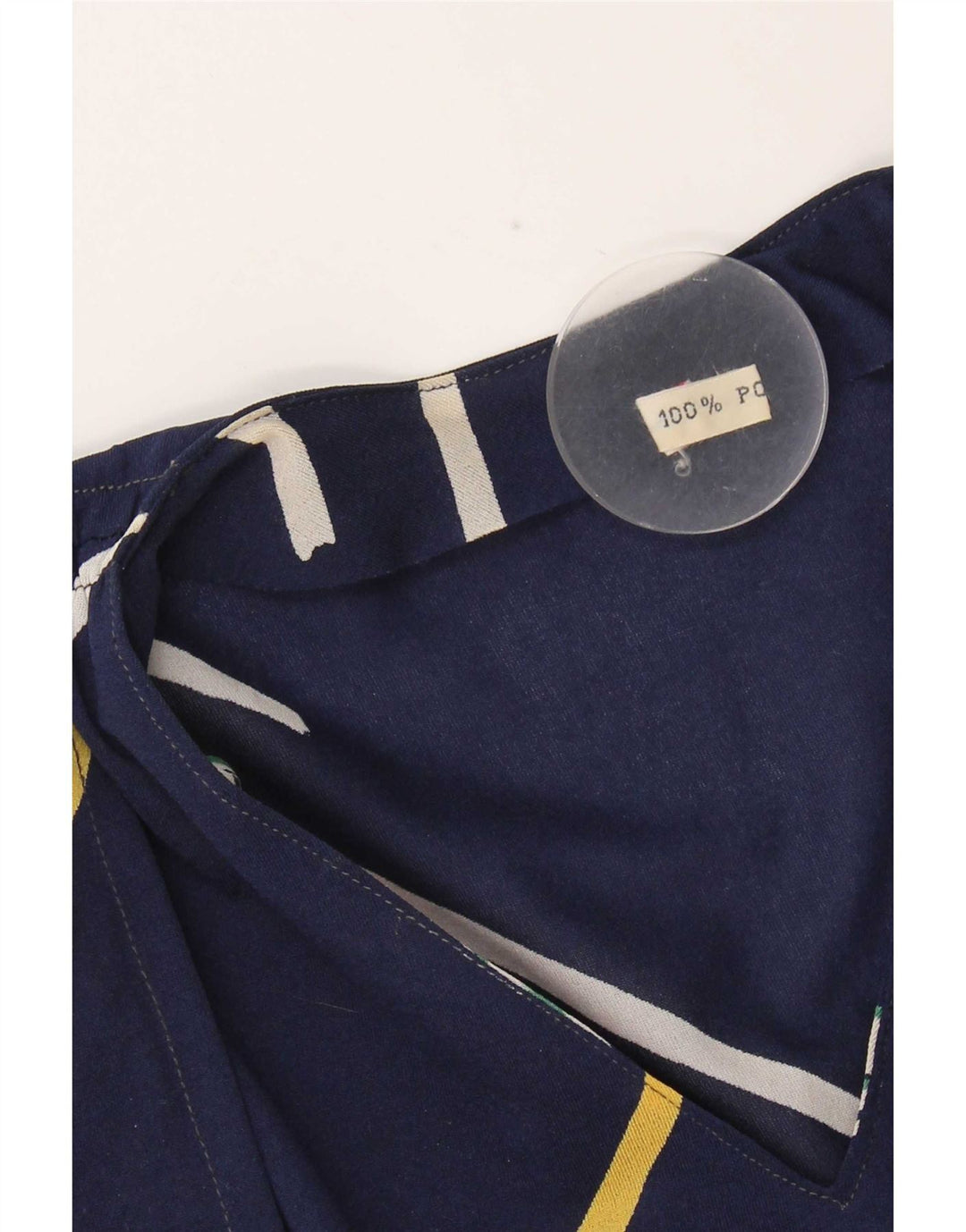 Vintage Γυναικείο Φόρεμα A-Line IT 42 Medium Navy Blue ριγέ πολυεστέρας