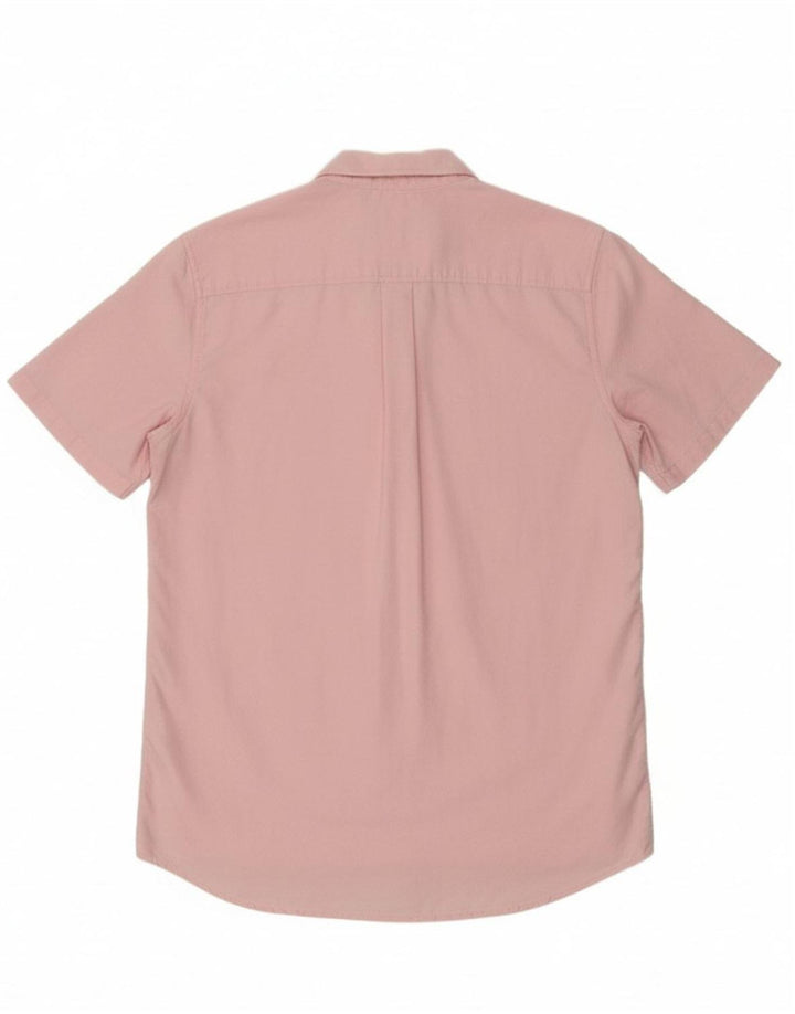 SUPERDRY Mens Regular Fit Short Sleeve Shirt Small Pink Cotton