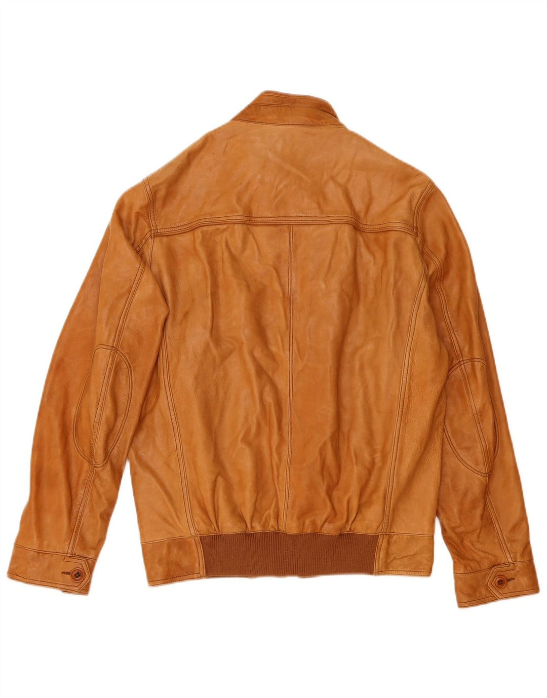 Giacca in pelle da uomo Massimo Dutti UK 40 Large in pelle marrone