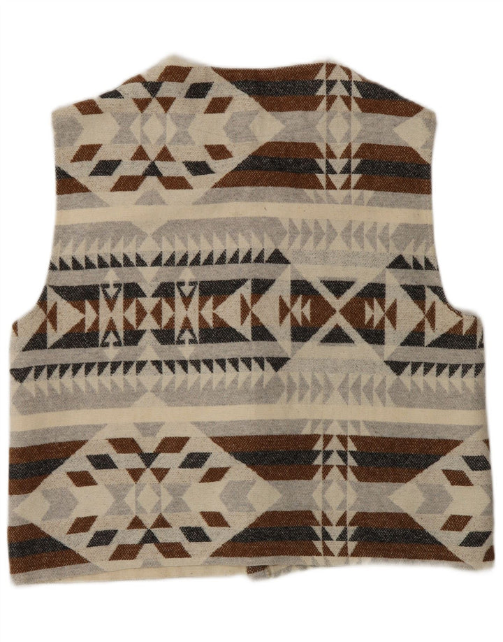 Maglione cardigan da uomo vintage azteco geometrico multicolore medio