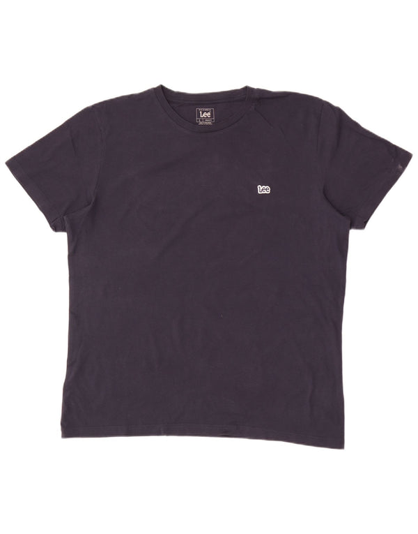 Lee Mens Regular Fit Camiseta Top Grande Algodão Azul Marinho