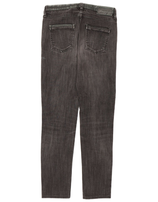 Massimo Dutti Damen Slim Jeans EU 36 XS W26 L27 Graue Baumwolle