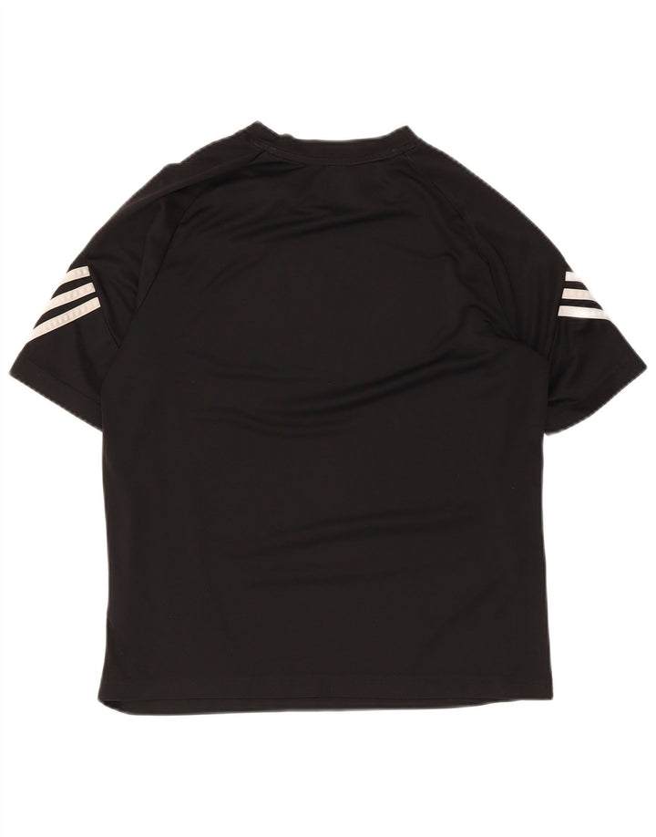 T-shirt grafica Adidas Climalite da donna Top UK 12 poliestere nero medio