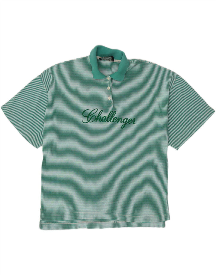 Polo oversize da donna CHALLENGER UK 14 Gessato medio turchese