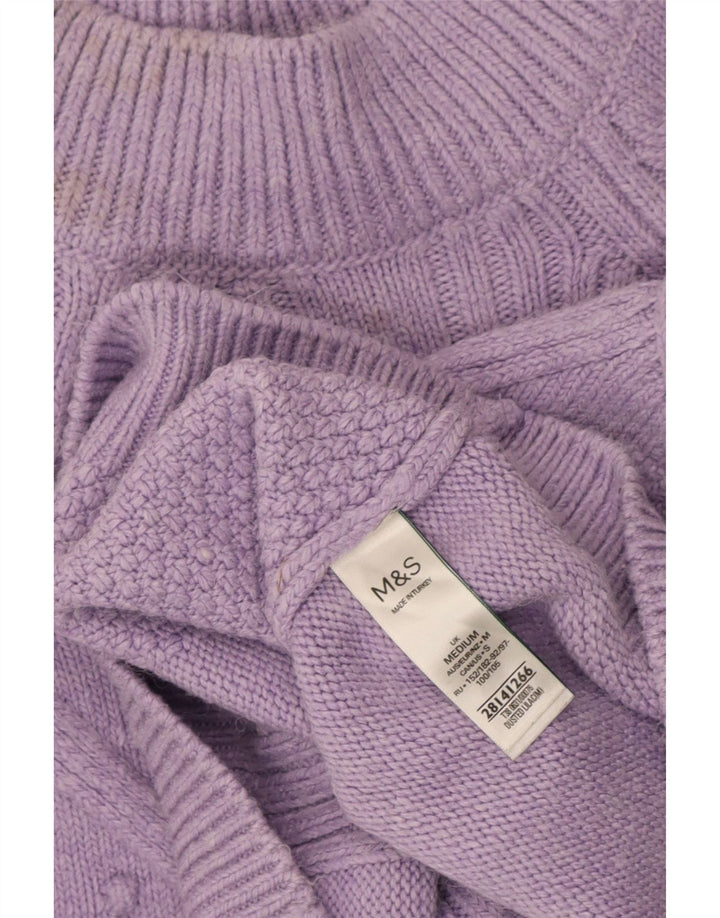 Marks & Spencer Dame Turtle Neck Jumper Sweater UK 14 Medium Purple