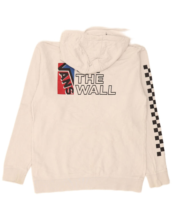 Мужской джемпер с капюшоном с рисунком Vans, средний белый