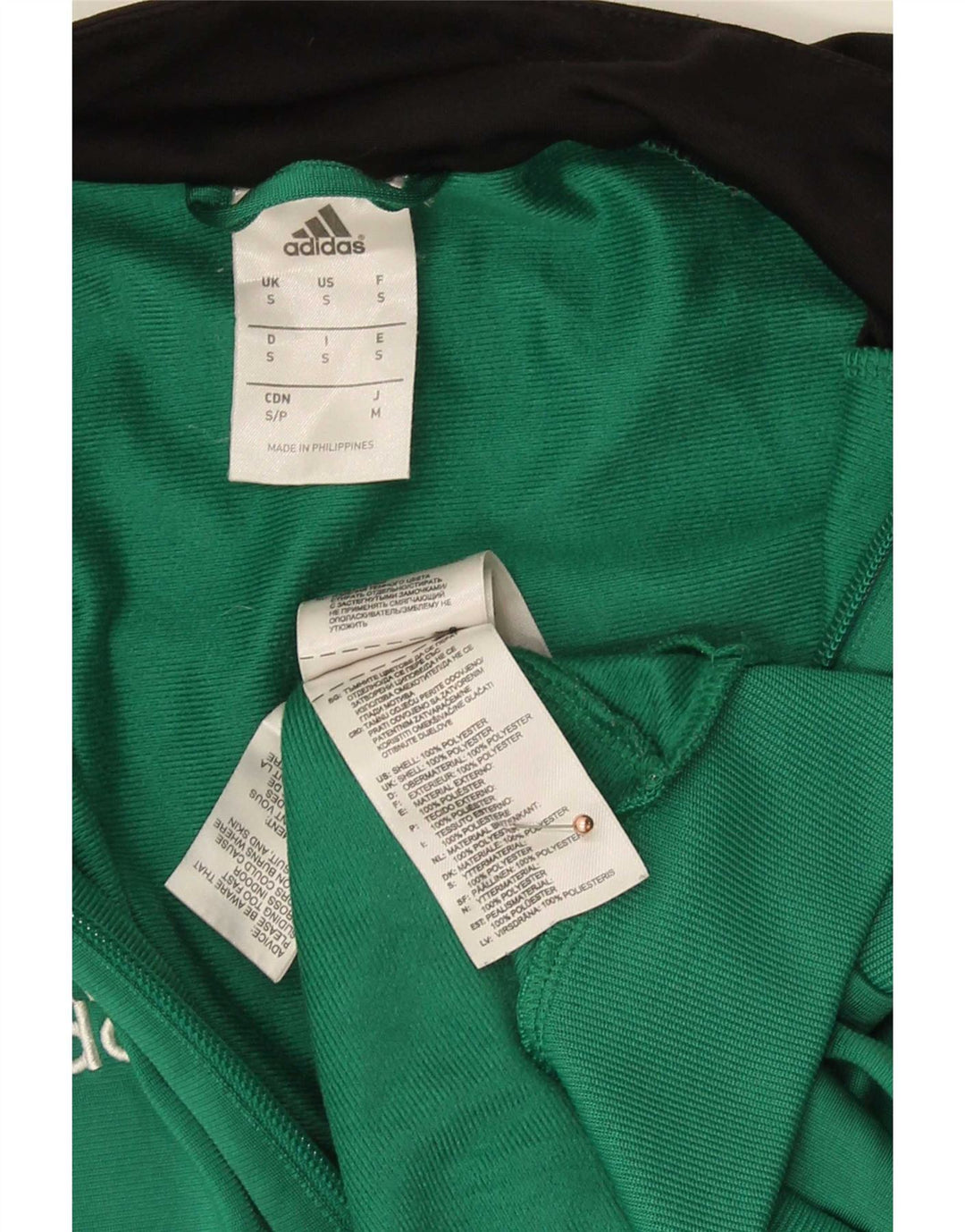 Giacca da ginnastica da uomo Adidas Small Green Colourblock in poliestere