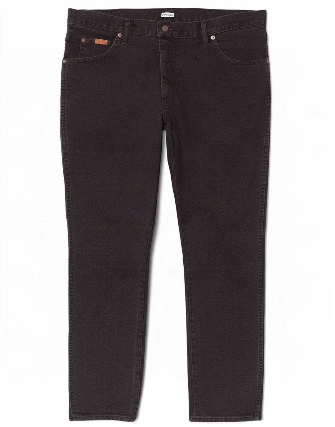 Wrangler Mens Texas Straight Jeans W35 L30 Black Cotton