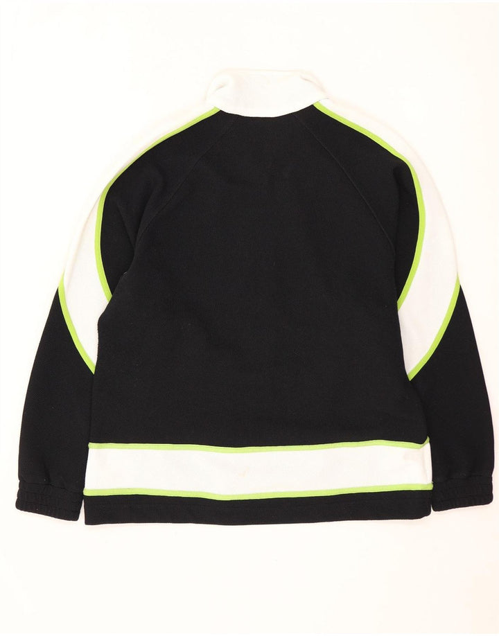 Lotto Womens Oversized Tracksuit Top Jacket UK 10 Small Black Colourblock
