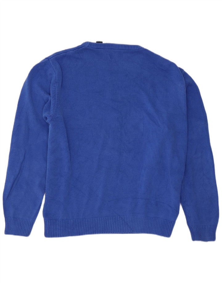 Chaps Herre Boat Neck Jumper Sweater 2XL Blå Bomuld
