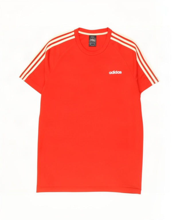 Adidas Mens Climalite T-Shirt Top Large Red Polyester