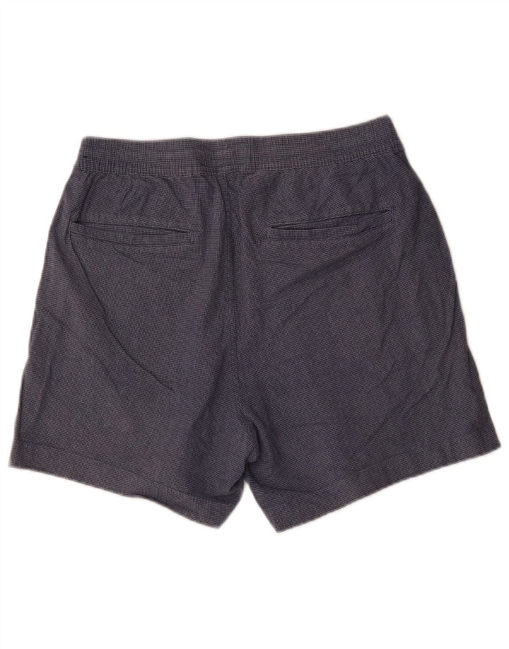 Abercrombie & Fitch Womens Chino Shorts Medium W32 Navy Blue Houndstooth