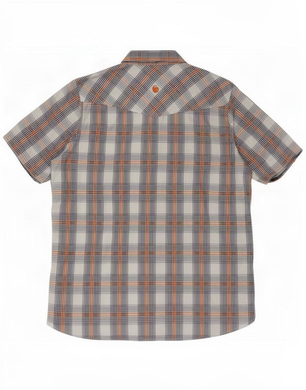Camisa de manga corta para hombre Fat Face XL Algodón a cuadros multicolor