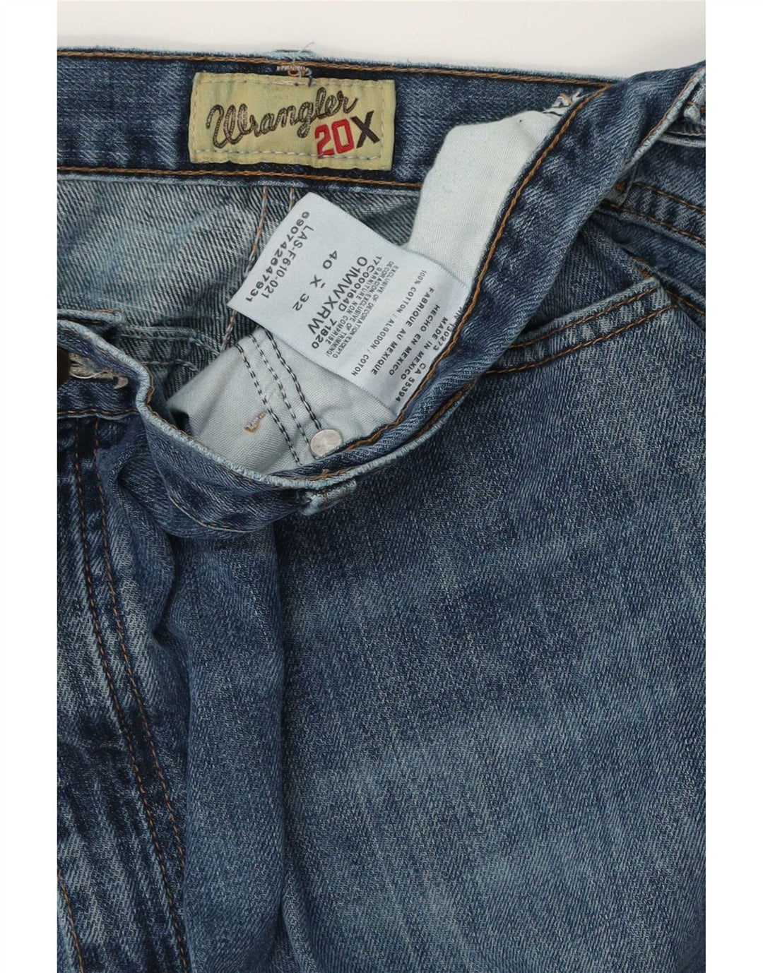 Wrangler Mens Loose Jeans W40 L32 Blue Cotton