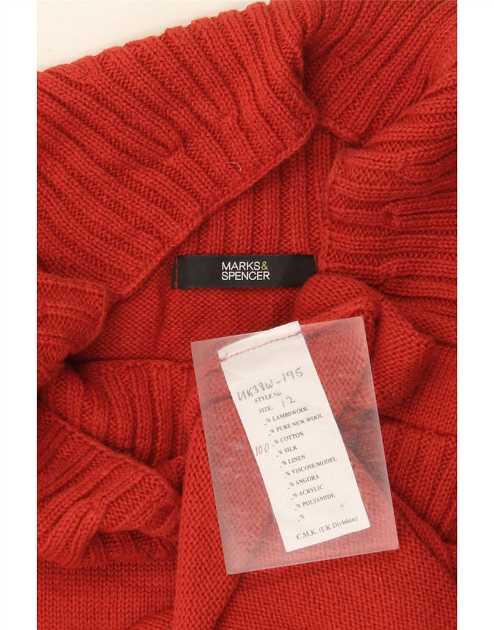 Marks & Spencer Pull court à col bateau pour femme Rouge moyen UK 12