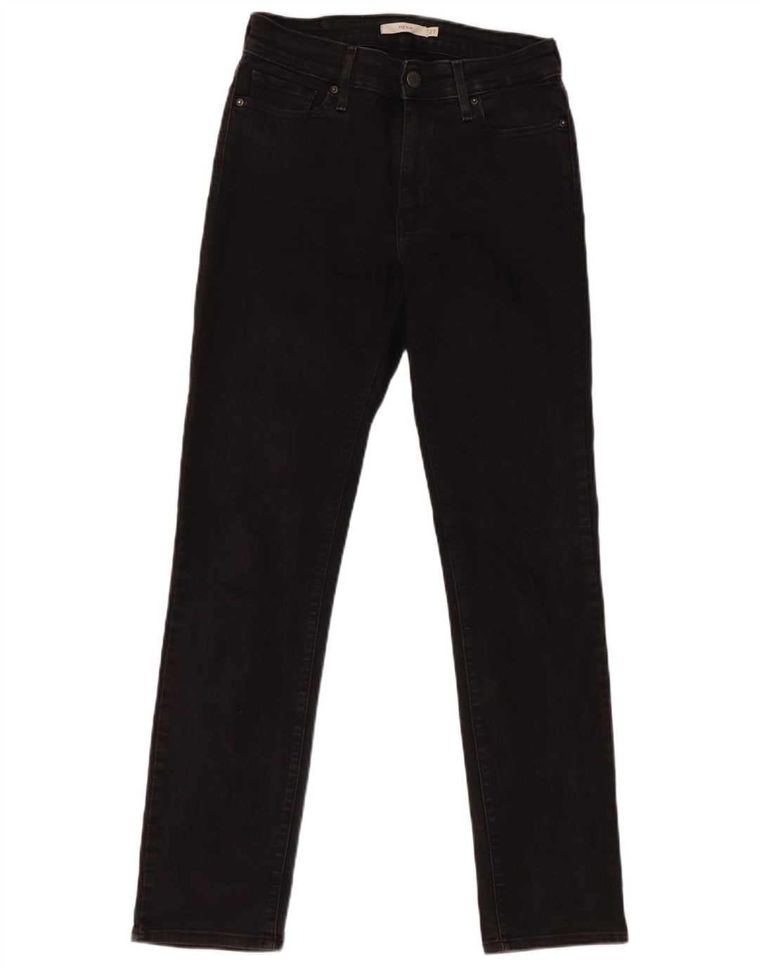 Levi's Womens 712 Slim Jeans W27 L30 Black Cotton