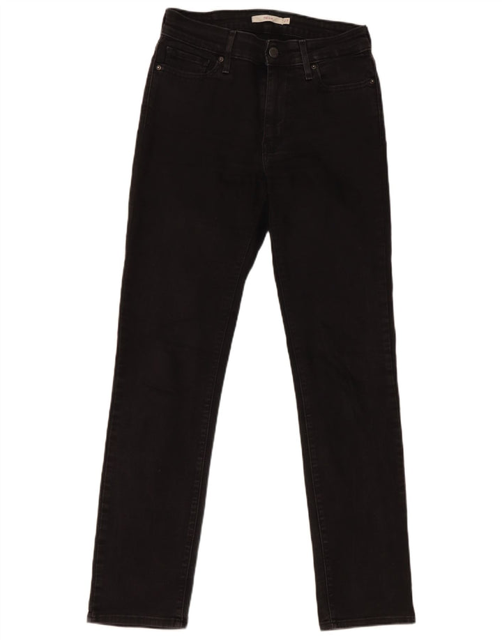 Levi's Womens 712 Slim Jeans W27 L30 Black Cotton