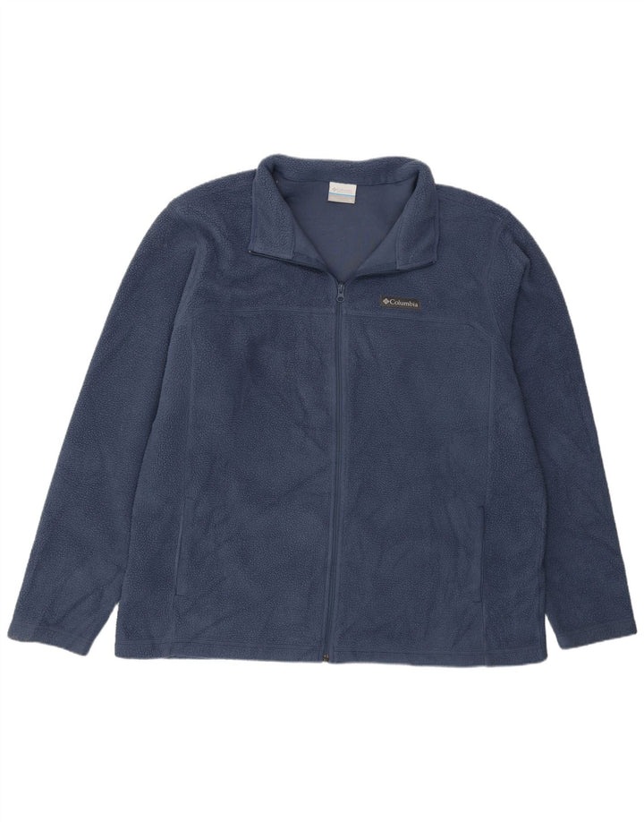 Giacca in pile da uomo Columbia UK 42 XL poliestere blu navy