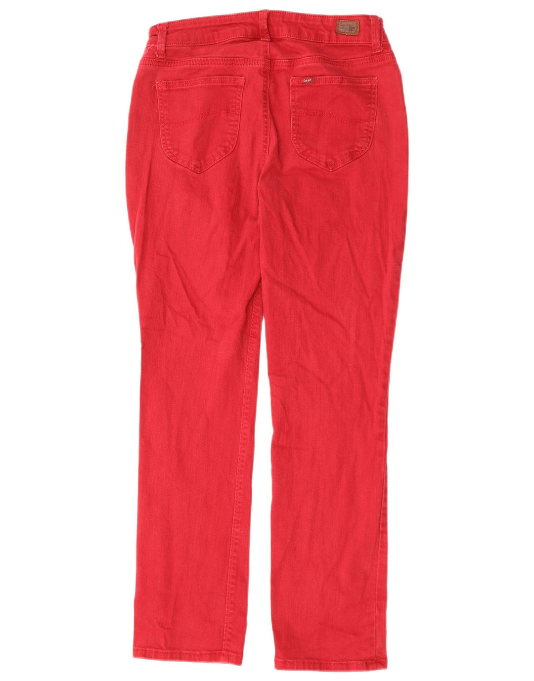 Lee Damen Mid Rise Regular Fit Straight Jeans US 8 Medium W30 L29 Rot
