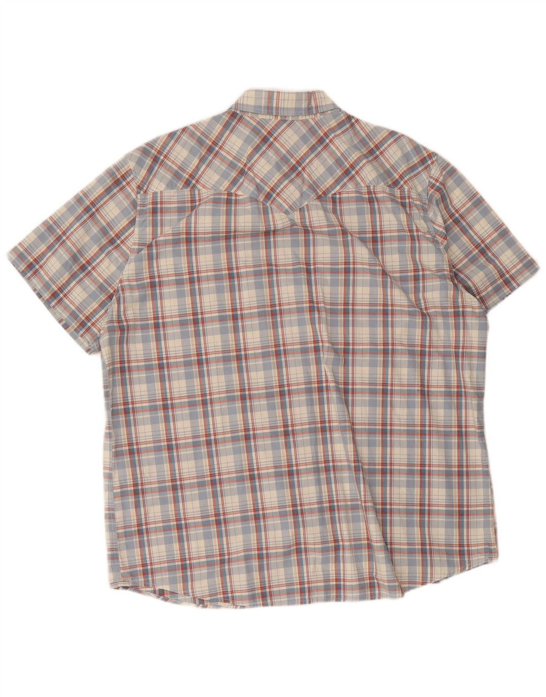 Camicia a maniche corte da uomo Levi's 2XL in cotone a quadri blu