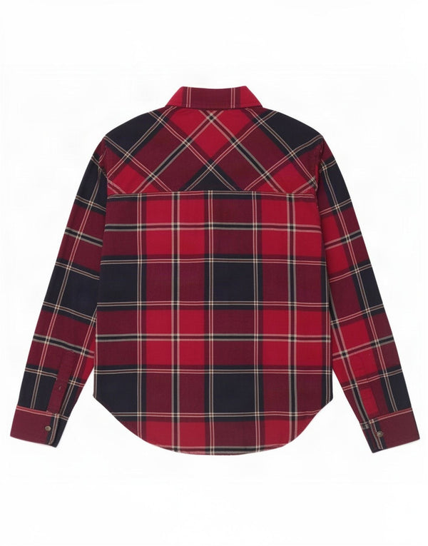 Γυναικείο πουκάμισο Abercrombie & Fitch UK 10 Small Red, καρό βαμβακερό
