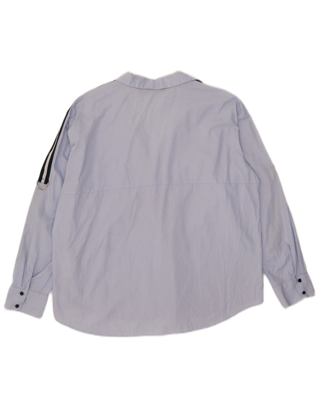 Zara Womens Oversized Shirt UK 6 XS Blue Cotton