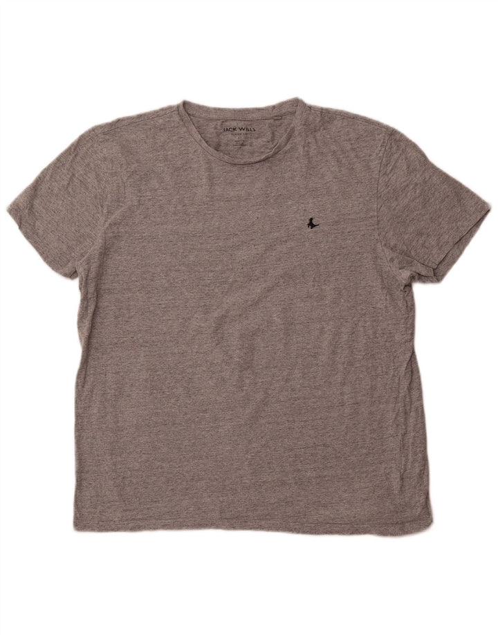 JACK WILLS Mens Classic Fit T-Shirt Top Large Grey