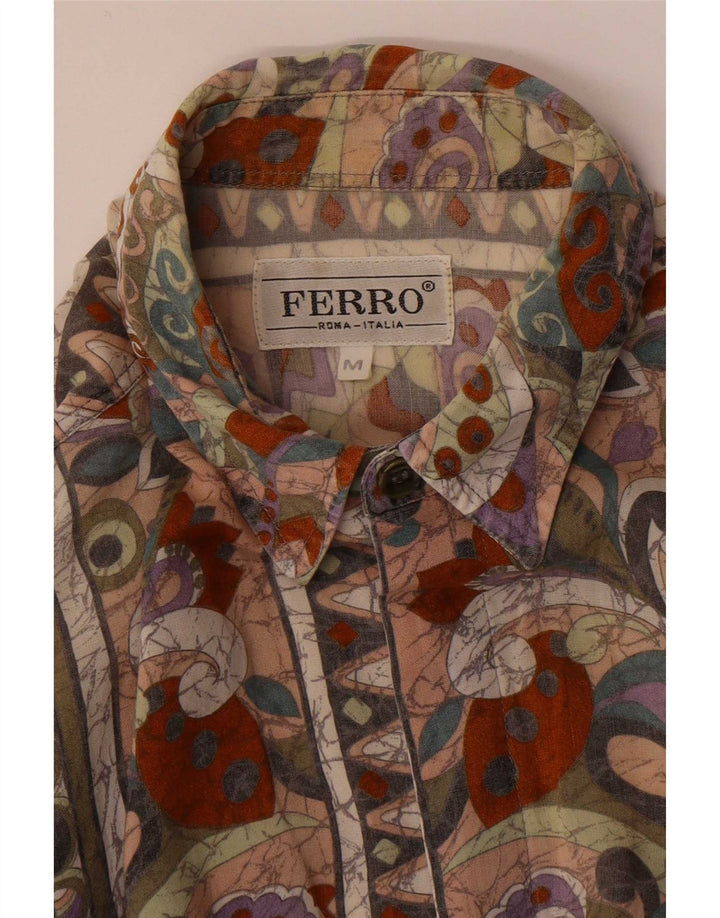 Ferro Kortærmet Herreskjorte Medium Multicolored Floral