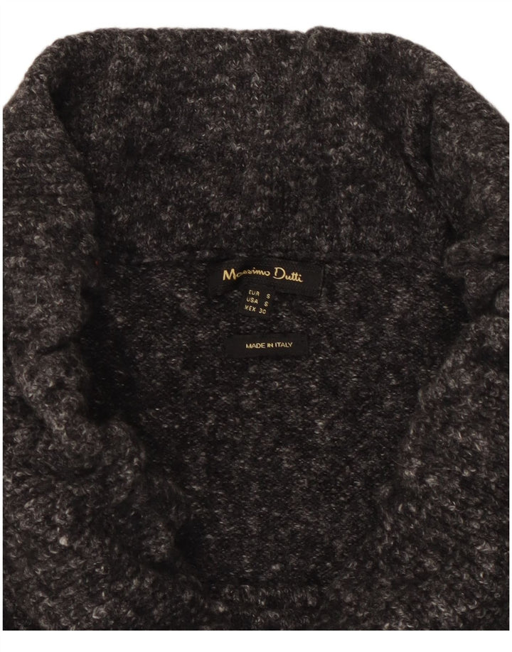 Massimo Dutti Jupe mi-longue en tricot pour femme Small W30 Gris moucheté