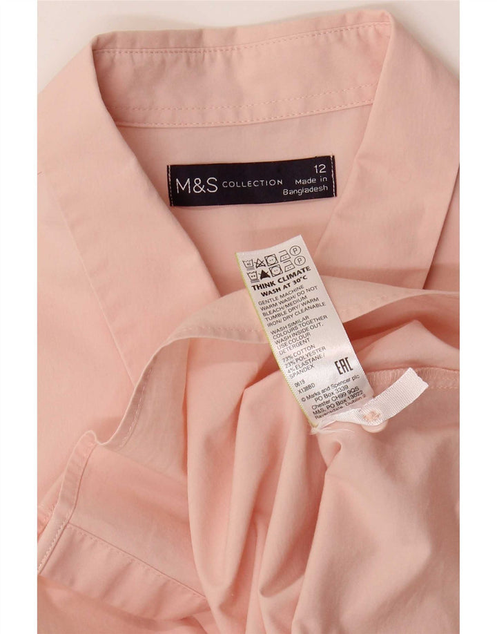 Marks & Spencer Damen-Hemd UK 12 aus mittelrosa Baumwolle