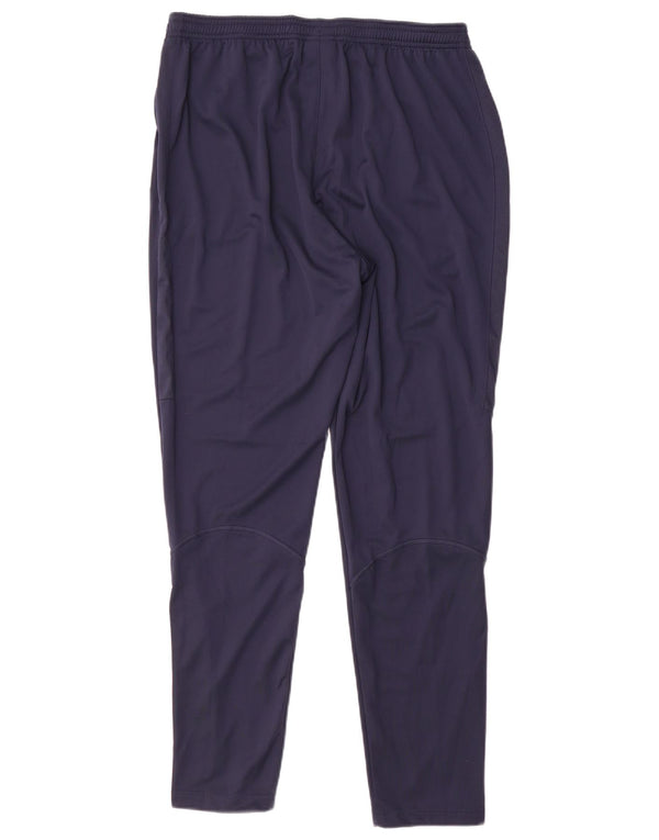 Nike Mens Dri Fit Tracksuit Trousers Large Navy Blue Polyester