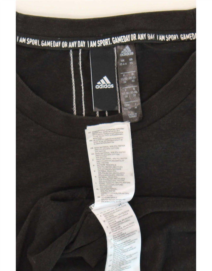 Adidas Damen Übergroßes T-Shirt Top UK 4/6 XS Grau Polyester